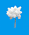 Mini Florzinha De Plastico - Pct C/ 144 Unid. Cor:BRANCO-COM-BRANCO - Imagem 1