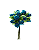 Mini Florzinha De Plastico - Pct C/ 144 Unid. Cor:AZUL-TURQUESA-199 - Imagem 1