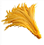 Pena Calda Rabo de Galo Pluma - Pct c/100 unid. - Tam: 25-30cm Cor:AMARELO-OURO-110 - Imagem 1