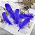 100 Penas de Ganso Macio - Tam : 13-18cm - Pluma De Cisne Natural Cor:AZUL-ROYAL - Imagem 1