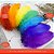 100 Penas de Ganso Macio - Tam : 13-18cm - Pluma De Cisne Natural Cor:LARANJA - Imagem 4