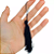 10 Pingentes De Seda Tassel - 7.0 Cm COR:PRETO-310 - Imagem 1