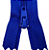 Ziper Comum Nylon Fino - 20cm - Nº3 - Pct C/100 Unidades COR:AZUL-ROYAL-207 - Imagem 1