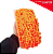 Fita Grelot Pom-Pom Em Metro - 30mm - Rolo C/ 25 Mts. COR: LARANJA-NEON-01 - Imagem 1