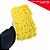 Fita Grelot Pom-Pom Em Metro - 30mm - Rolo C/ 25 Mts. COR: AMARELO-CANARIO-106 - Imagem 1
