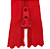 10 Ziper Comum Nylon Fino - 10cm - Nº3 - COR:VERMELHO-145 - Imagem 1