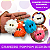 10 Chaveiros Pompom Bichinhos Fofos - Pelúcia C/ Óculos | P/ Mochila, Bolsa e Presentes - Imagem 1