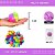 Pom Pom Pelucia - 70mm - Unidade COR: MULT-9 (NEONS) - Imagem 1