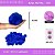 Pom Pom Pelucia - 100mm (10Cm) - Pct C/2 Unid. COR: AZUL-ROYAL-207 - Imagem 1