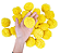Pom Pom De Lã Fofinho - 60mm - Pct C/50 Unid. COR: AMARELO-CANARIO-106 - Imagem 1