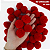 Pom Pom De Lã Fofinho - 40mm - Pct C/50 Unid. COR: VERMELHO-145 - Imagem 1