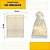 Kit 100 Saco De Organza P/ Lembrancinha - 13x18 - C/ Fita De Cetim Cor:Natural-296 - Imagem 2