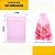 Kit 100 Saco De Organza P/ Lembrancinha - 9x12 - C/ Fita De Cetim Cor:Rosa-Bebe-132 - Imagem 2