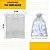 Kit 100 Saco De Organza P/ Lembrancinha - 9x12 - C/ Fita De Cetim Cor:Prata - Imagem 2