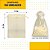 Kit 100 Saco De Organza P/ Lembrancinha - 9x12 - C/ Fita De Cetim Cor:Natural-296 - Imagem 2