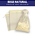 Kit 100 Saco De Organza P/ Lembrancinha - 9x12 - C/ Fita De Cetim Cor:Natural-296 - Imagem 3