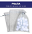 Kit 100 Saco De Organza P/ Lembrancinha - 10x15 - C/ Fita De Cetim Cor:Prata - Imagem 3