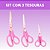 Kit C/ 3 Tesouras Decorado Para Costura e Artesanato - Flamingo - Imagem 3