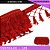 Fita Galao Pingente De Seda Tassel - 7,5 Cm - Passamanaria Franja - Rolo C/ 20 Mts Cor:Vermelho-145 - Imagem 1