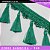 Galão de Franja Pingente Tassel Luxo Premium - Rolo c/20 mts - 11.5 cm - Grade de Cores COR:VERDE-BANDEIRA-540 - Imagem 1
