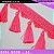 Galão de Franja Pingente Tassel Luxo Premium - Rolo c/20 mts - 11.5 cm - Grade de Cores COR:ROSA-NEON-03 - Imagem 1