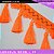 Galão de Franja Pingente Tassel Luxo Premium - Rolo c/20 mts - 11.5 cm - Grade de Cores COR:LARANJA-NEON-01 - Imagem 1