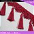 Galão de Franja Pingente Tassel Luxo Premium - Rolo c/20 mts - 11.5 cm - Grade de Cores COR:BORDO-527 - Imagem 1