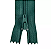 Ziper Comum Nylon Fino - 12cm - Nº3 - Pct C/100 Unidades COR:VERDE-GARRAFA-530 - Imagem 1