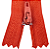 Ziper Comum Nylon Fino - 12cm - Nº3 - Pct C/100 Unidades COR:LARANJA-NEON-01 - Imagem 1