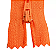 Ziper Comum Nylon Fino - 12cm - Nº3 - Pct C/100 Unidades COR:LARANJA-523 - Imagem 1