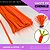 100 Haste De Chenille Limpador De Cachimbo Fios Artesanato 30cm Cor:Laranja-Neon-01 - Imagem 1