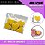 Aplique Emborrachado Para Laços - Escolar Coração Rabiscado Amarelo Ref: 9502 - Imagem 2