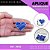 Aplique Emborrachado Para Laços - Escolar Coração Rabiscado Azul Ref: .9500 - Imagem 1