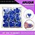 Aplique Emborrachado Para Laços - Escolar Coração Rabiscado Azul Ref: .9500 - Imagem 3