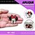 Aplique Emborrachado Para Laços - Minnie Mouse Rosto Vermelho Ref: 1492 - Imagem 1