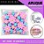 Aplique Emborrachado Para Laços - Buquê Flores Rosa e Azul Ref: 10280 - Imagem 3