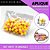 Aplique Emborrachado Para Laços - Flor Margarida P Amarelo Ouro/Rosa Ref: 10074 - Imagem 2