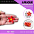 Aplique Emborrachado Para Laços - Flor Margarido G Vermelho/Amarelo Ref: 10137 - Imagem 1