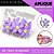 Aplique Emborrachado Para Laços - Flor Margarida G Lilas/Amarelo Ref: 10043 - Imagem 2