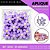 Aplique Emborrachado Para Laços - Flor Margarida G Lilas/Amarelo Ref: 10043 - Imagem 3