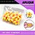 Aplique Emborrachado Para Laços - Flor Margarido G Amarelo Ouro/Rosa Ref: 10042 - Imagem 2
