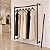 Arara de Parede 150cm 2 Cabideiros Removíveis Paris Fashion - Imagem 1
