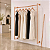 Arara de Parede 150cm 2 Cabideiros Removíveis Paris Fashion - Imagem 4