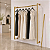 Arara de Parede 150cm 2 Cabideiros Removíveis Paris Fashion - Imagem 3
