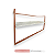 Arara de Parede Cabideiro e Tampo Mdf modelo TY 120 cm - Imagem 5