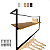 Arara de Parede com Prateleira - Paris TY 150cm - Imagem 1