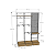Arara Modular Cremalheira CRR 580 com Prateleiras e Tablados - Imagem 2