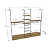 Arara Modular Cremalheira CRL 770 Londres com Prateleiras e Tablados - Imagem 3
