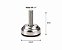 Sapata Niveladora 35mm Niquelada – Rosca 3/8” x 1” | Pacote com 100 Unidades - Imagem 2