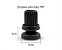 Sapata Articulada para Tubo 7/8” Preta – Kit com 12 Unidades para Nivelamento e Proteção de Móveis - Imagem 2